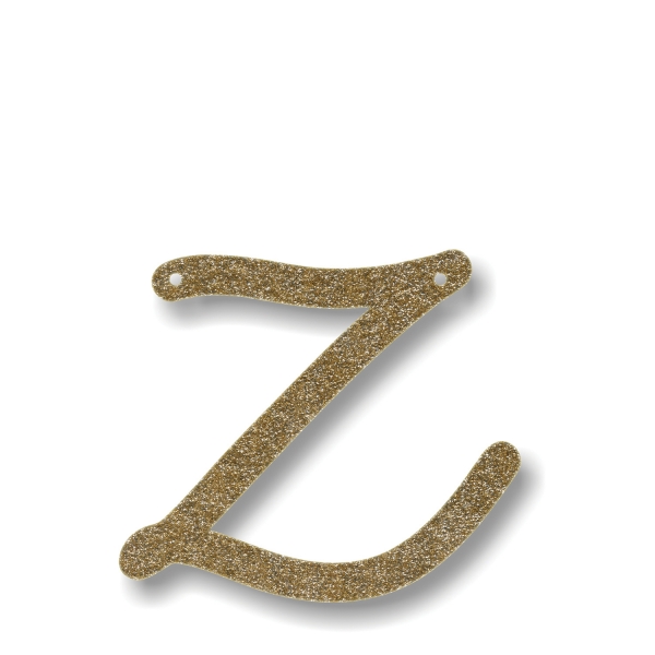 Letra Dourada com Glitter Z