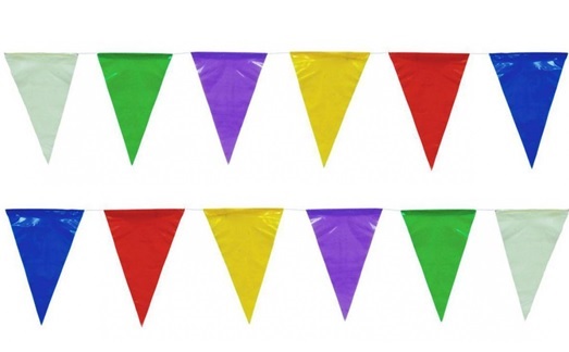 Bandeiras de Plástico Coloridas 10m Bandeiras de Plástico Coloridas 10m
