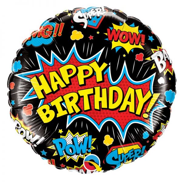Balão Happy Birthday Super Heróis