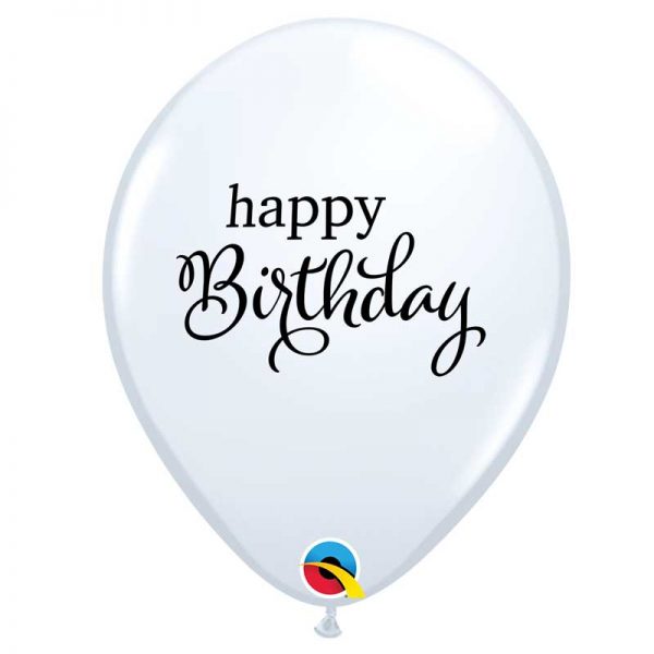 Unidade Balão Happy Birthday Branco