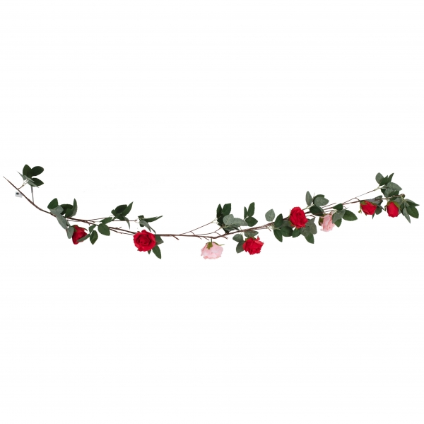 Grinalda Rosas com Luzes Grinalda Rosas com Luzes
