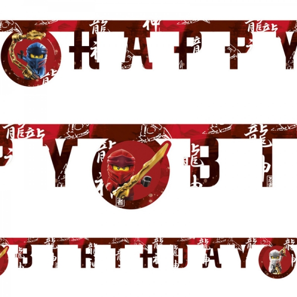 Faixa Happy Birthday Lego Ninjago Faixa Happy Birthday Lego Ninjago