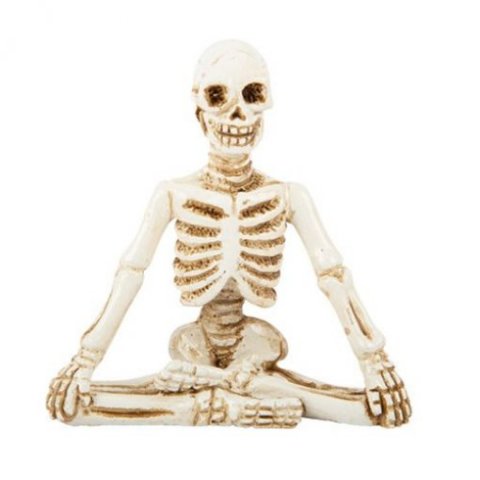 Figura Esqueleto Sentado de Pernas Cruzadas 