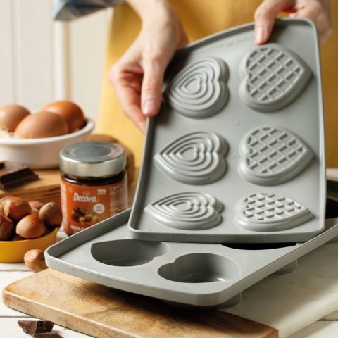 2 Moldes de Silicone Coração