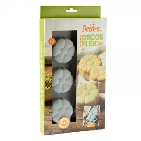 2 Moldes de Silicone Flor
