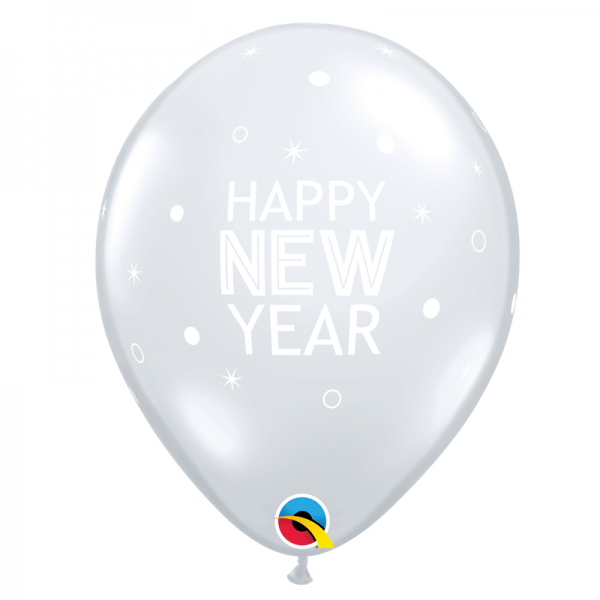 Unidade Balão Transparente Happy New Year