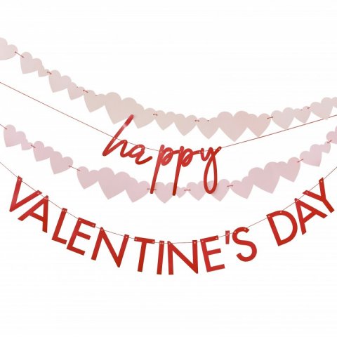 Faixa Decorativa Happy Valentines Day