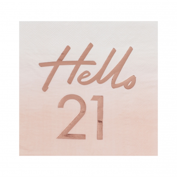 Guardanapos Rose Gold Hello 21