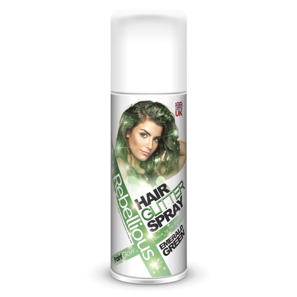 Spray Glitter para Cabelo Verde
