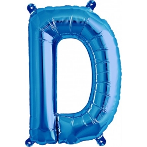 Balão Letra D Azul 16