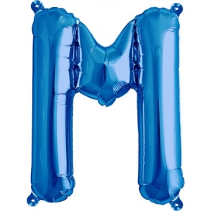 Balão Letra M Azul 16