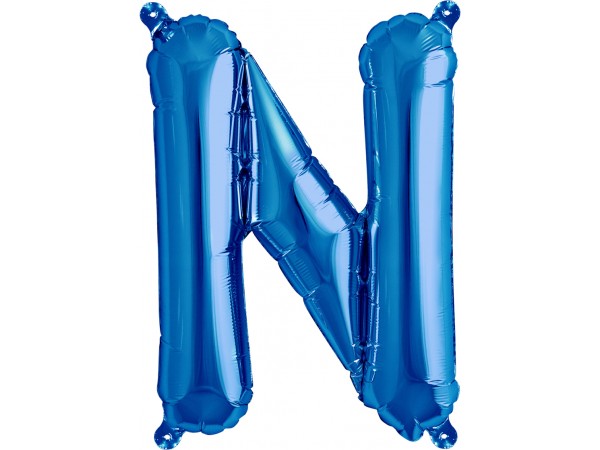 Balão Letra N Azul 16