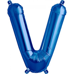 Balão Letra V Azul 16
