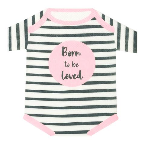 Guardanapos Babygrow Born to be Loved Rosa