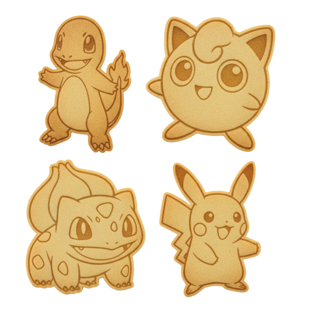 4 Mini Cortadores Pokémon