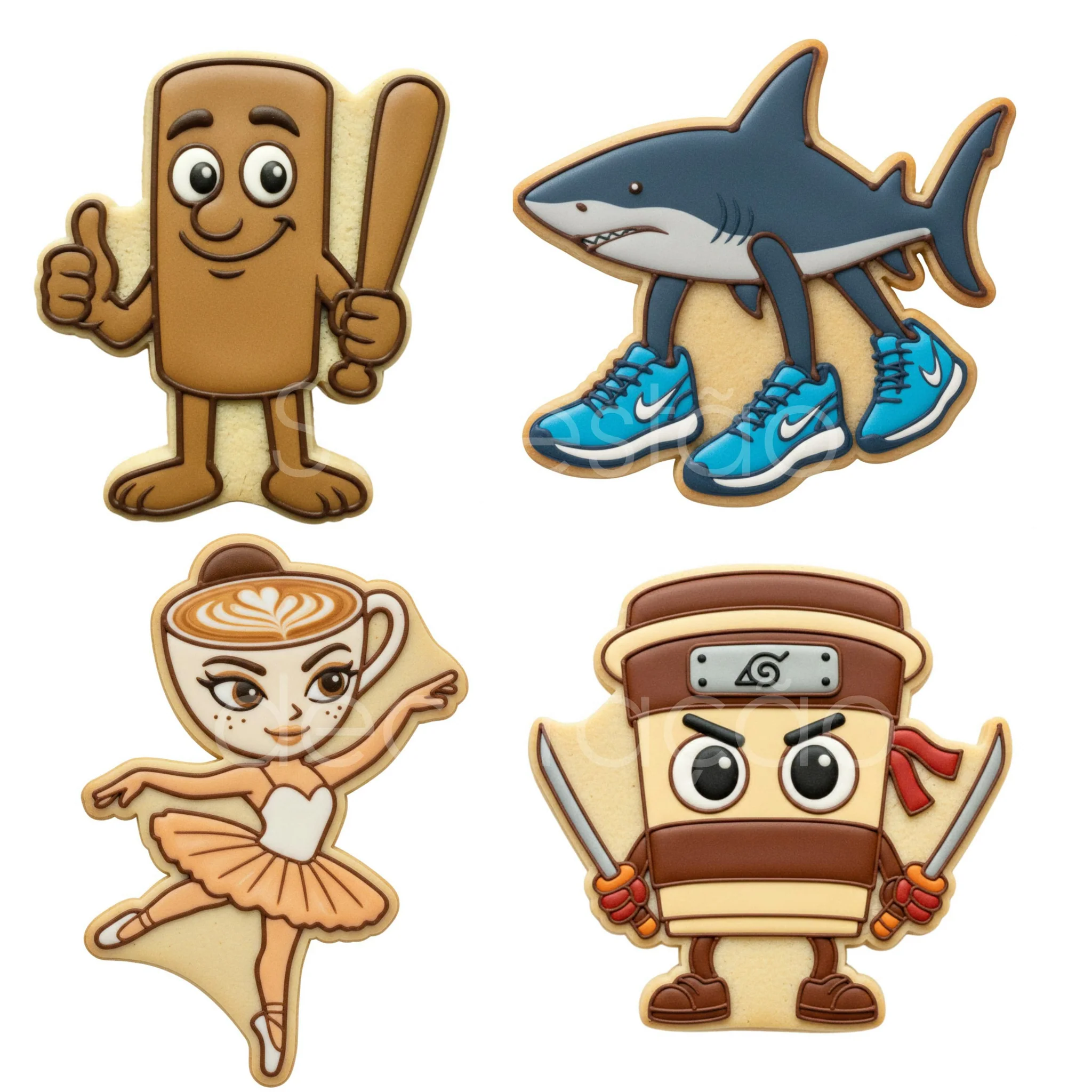 4 Mini Cortadores Italian Brainrot