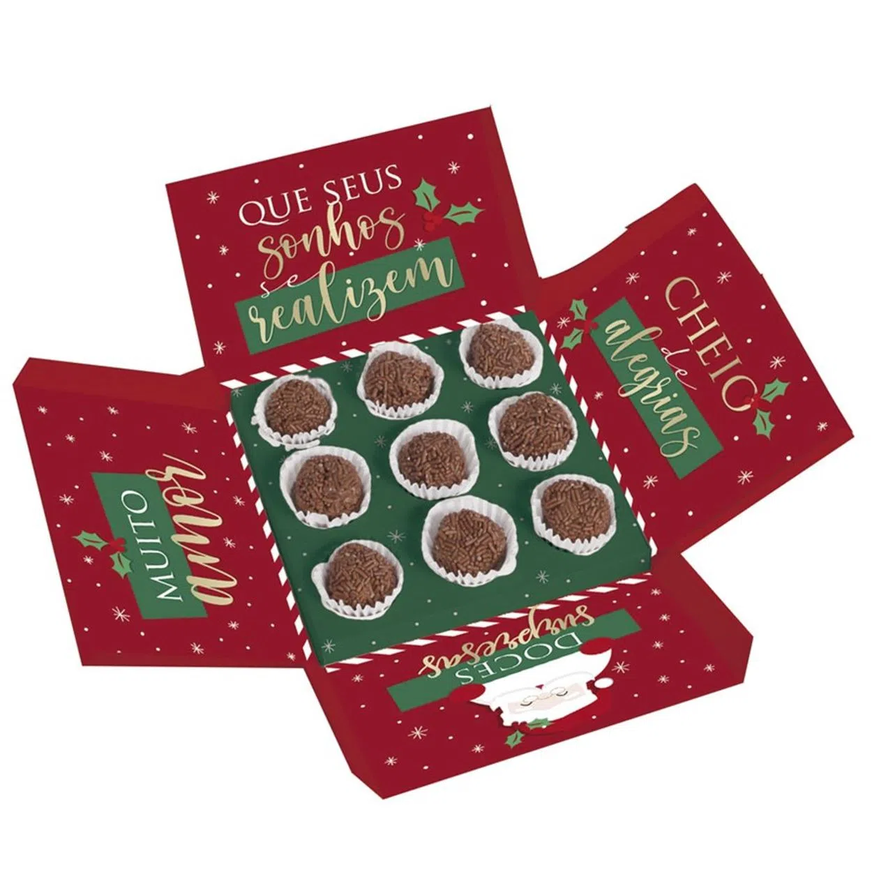 Caixa Surpresa Brigadeiros Feliz Natal Caixa Surpresa Brigadeiros Feliz Natal