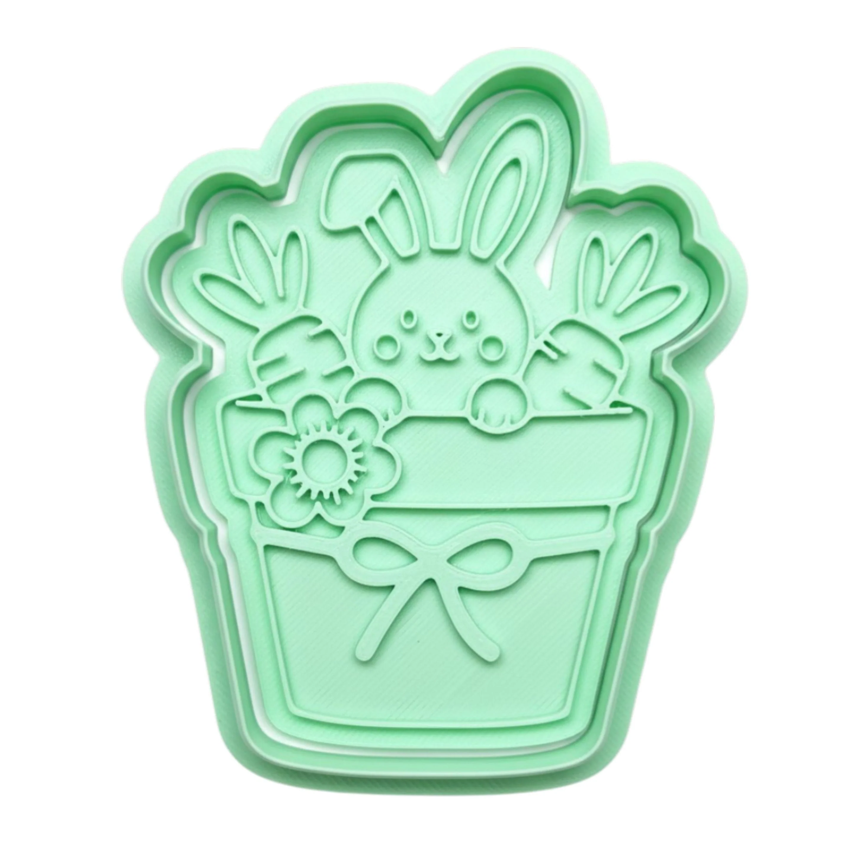 Cortador Coelho no Vaso com Cenouras