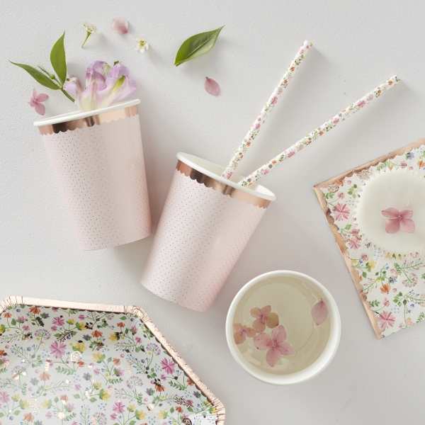Copos Bolinhas Rose Gold Copos Bolinhas Rose Gold