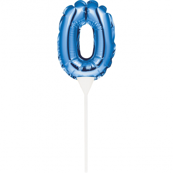 Topo de Bolo Mini Balão Azul 0