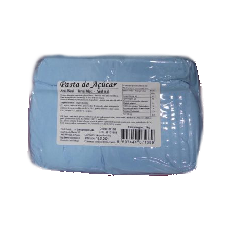 Pasta de Açúcar Azul Real 1Kg