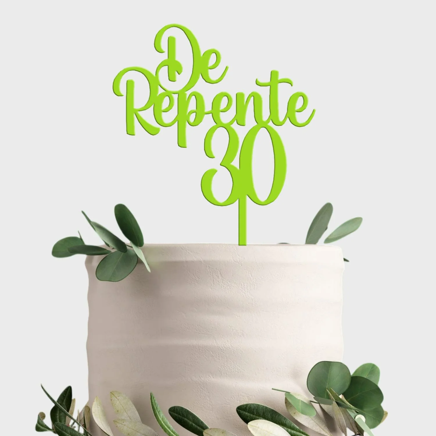 Topo de Bolo MDF Colorido De Repente + Década