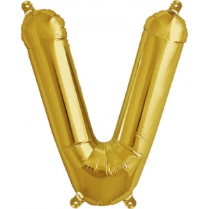 Balão Letra V Dourado 16