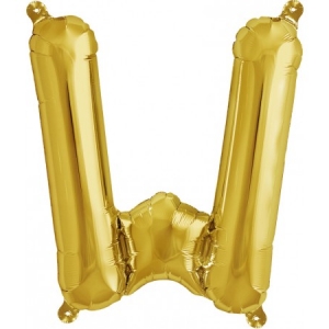 Balão Letra W Dourado 16