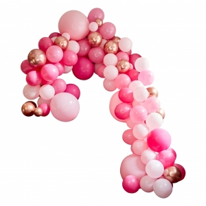 Kit Arco de Balões Grande Rosa