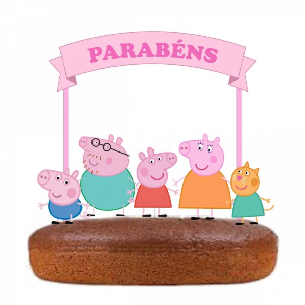 Topo de Bolo Porquinha Peppa Topo de Bolo Porquinha Peppa