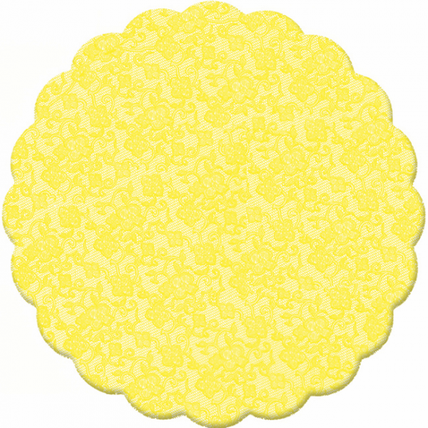 Tapetinho para Brigadeiro Renda Francesa Amarelo 7cm