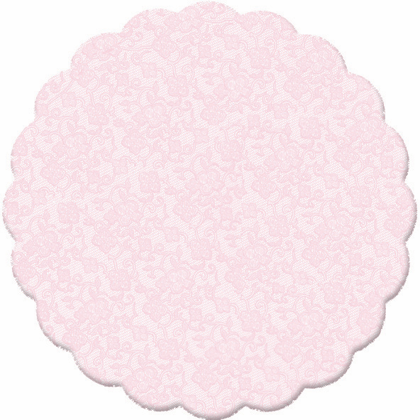 Tapetinho para Brigadeiro Renda Francesa Rosa 9cm