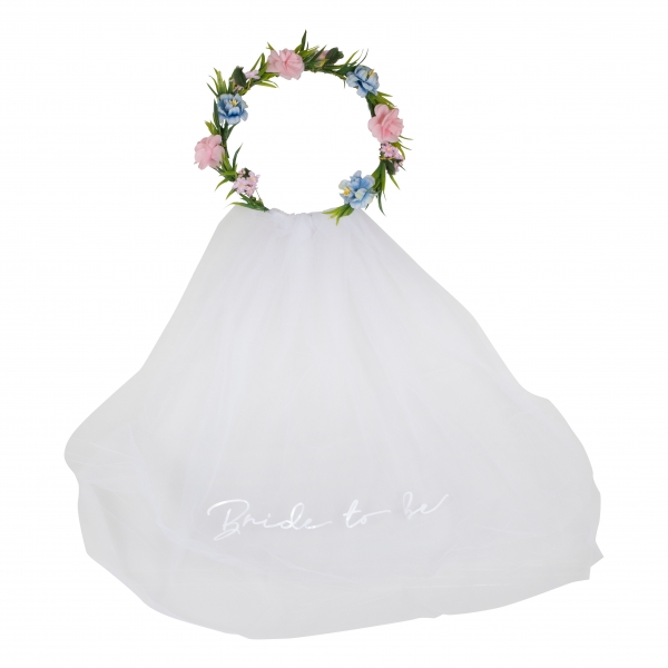 Bandolete Floral com Véu Bandolete Floral com Véu