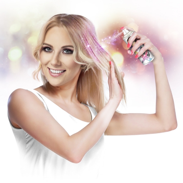 Spray Glitter para Cabelo Dourado Sprays para Cabelo Party&Bite