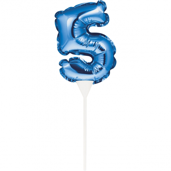 Topo de Bolo Mini Balão Azul 5