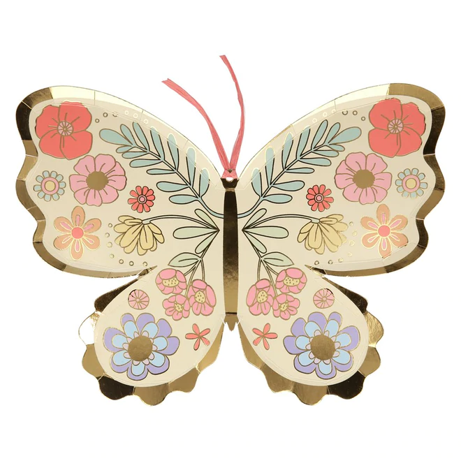 Pratos Borboleta Floral
