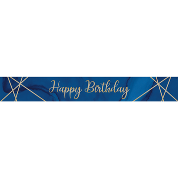 Banner Azul Happy Birthday