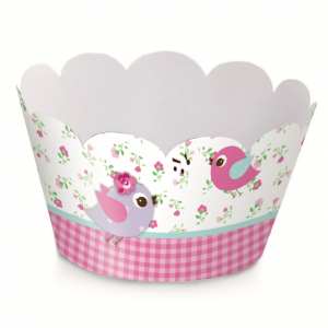 Mini Wrap para Cupcake Jardim Encantado