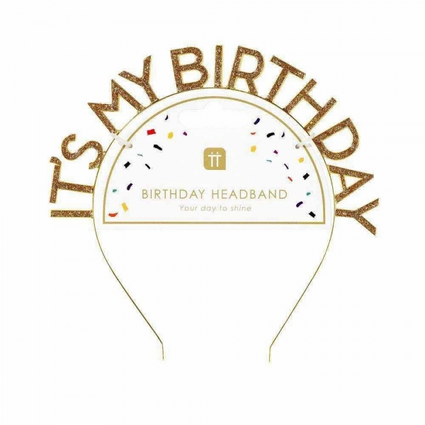 Bandolete Its My Birthday Dourada