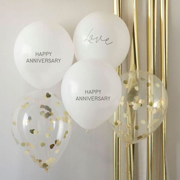 5 Balões Aniversário de Casamento