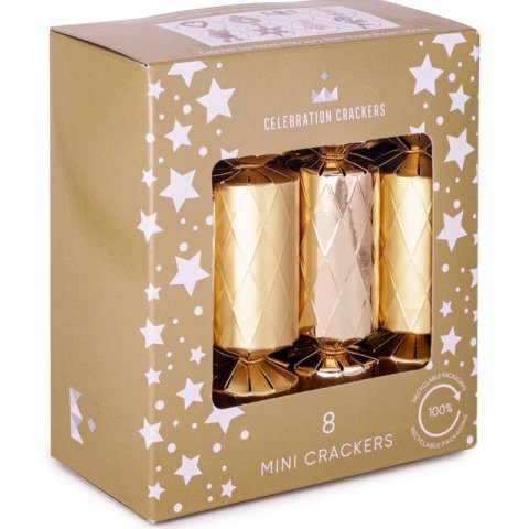 8 Crackers Mini Gold Diamond