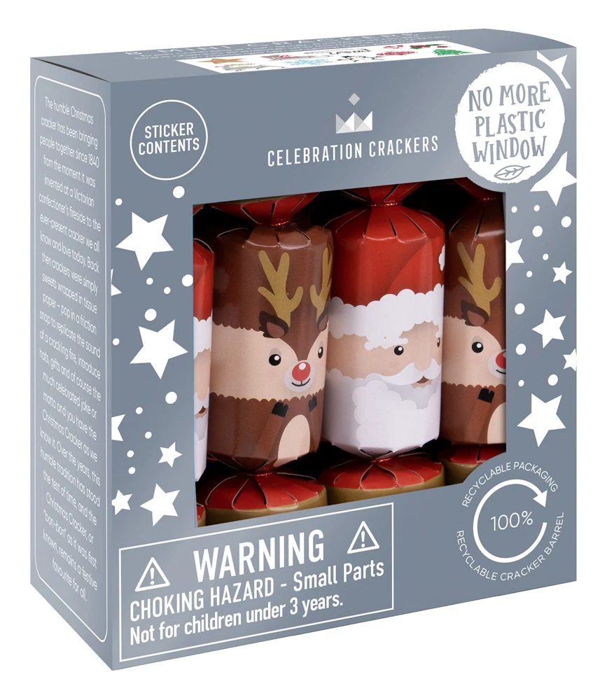 8 Mini Crackers Crackers Santa & Reindeer
