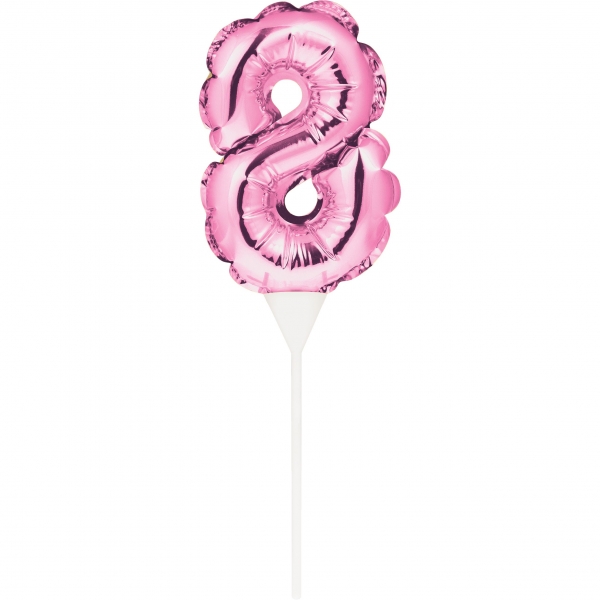 Topo de Bolo Mini Balão Rosa 8