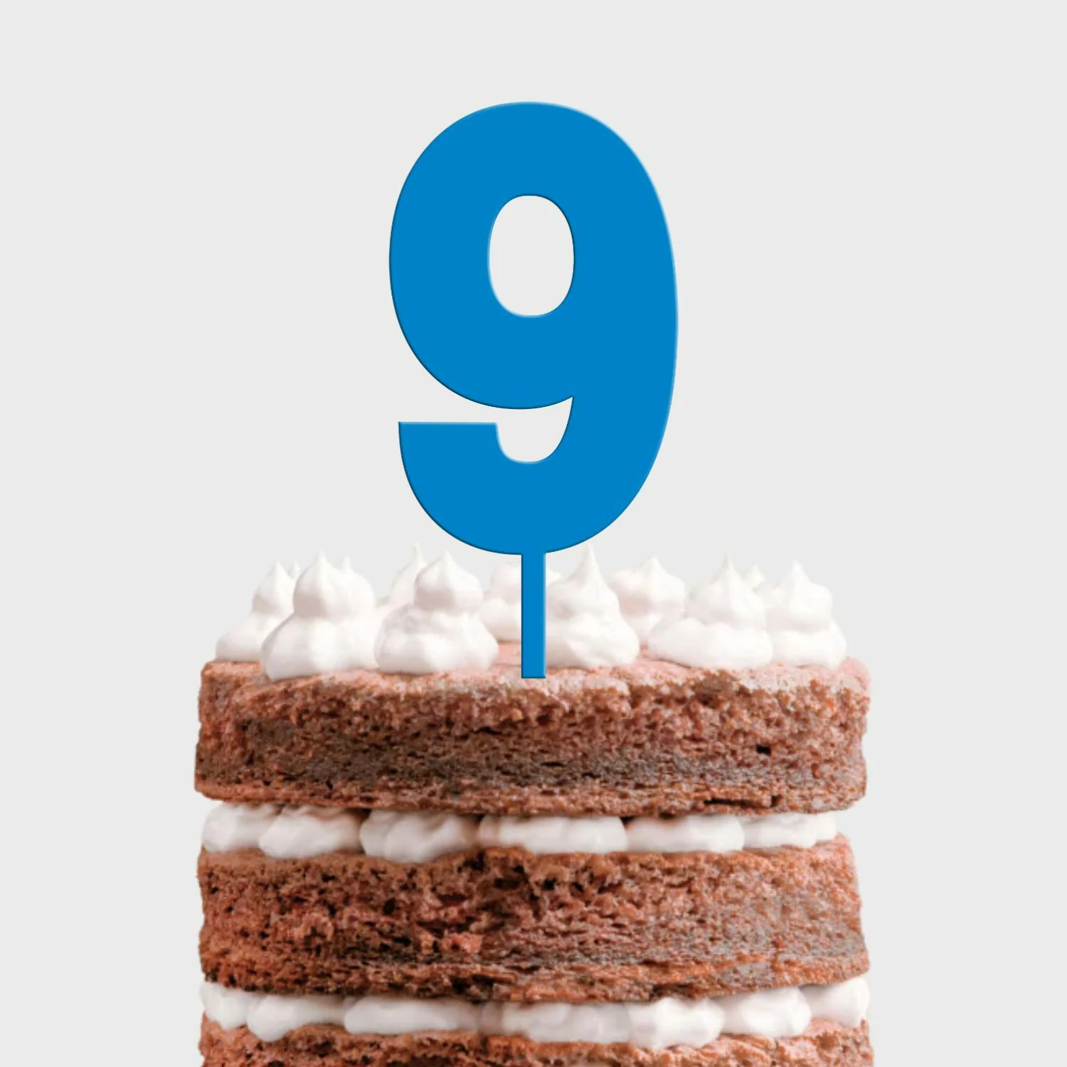 Topo de Bolo MDF Número Colorido