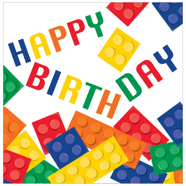 Guardanapos Happy Birthday Blocos