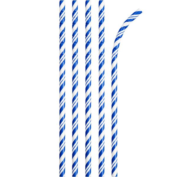 24 Palhinhas de Papel Azul Cobalto 24 Palhinhas de Papel Azul Cobalto