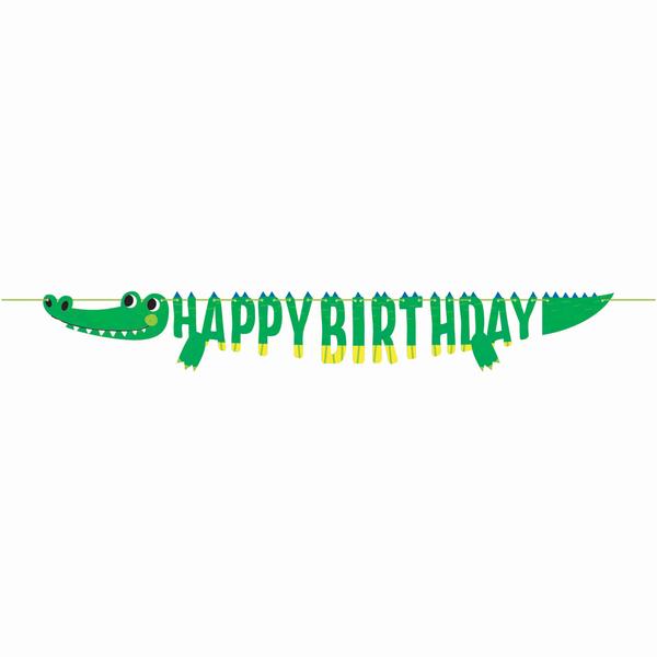 Faixa Happy Birthday Crocodilo