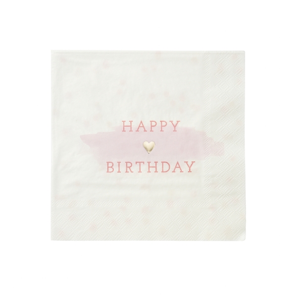 Guardanapos Happy Birthday Rosa