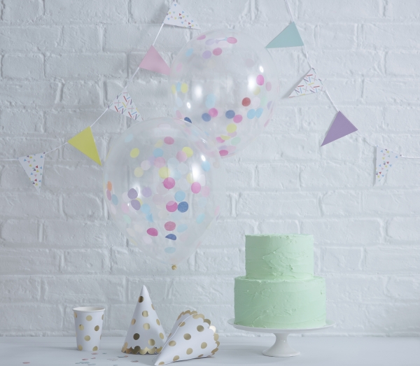 Balões com Confetti Balões com Confetti