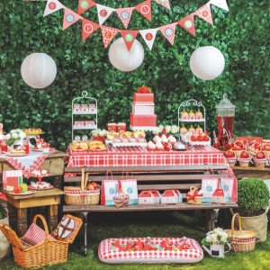 Forminha Quadrada para Cupcake Pic Nic